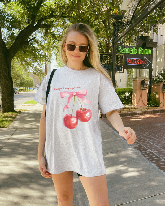 Pink Bow Red Cherry T-Shirt