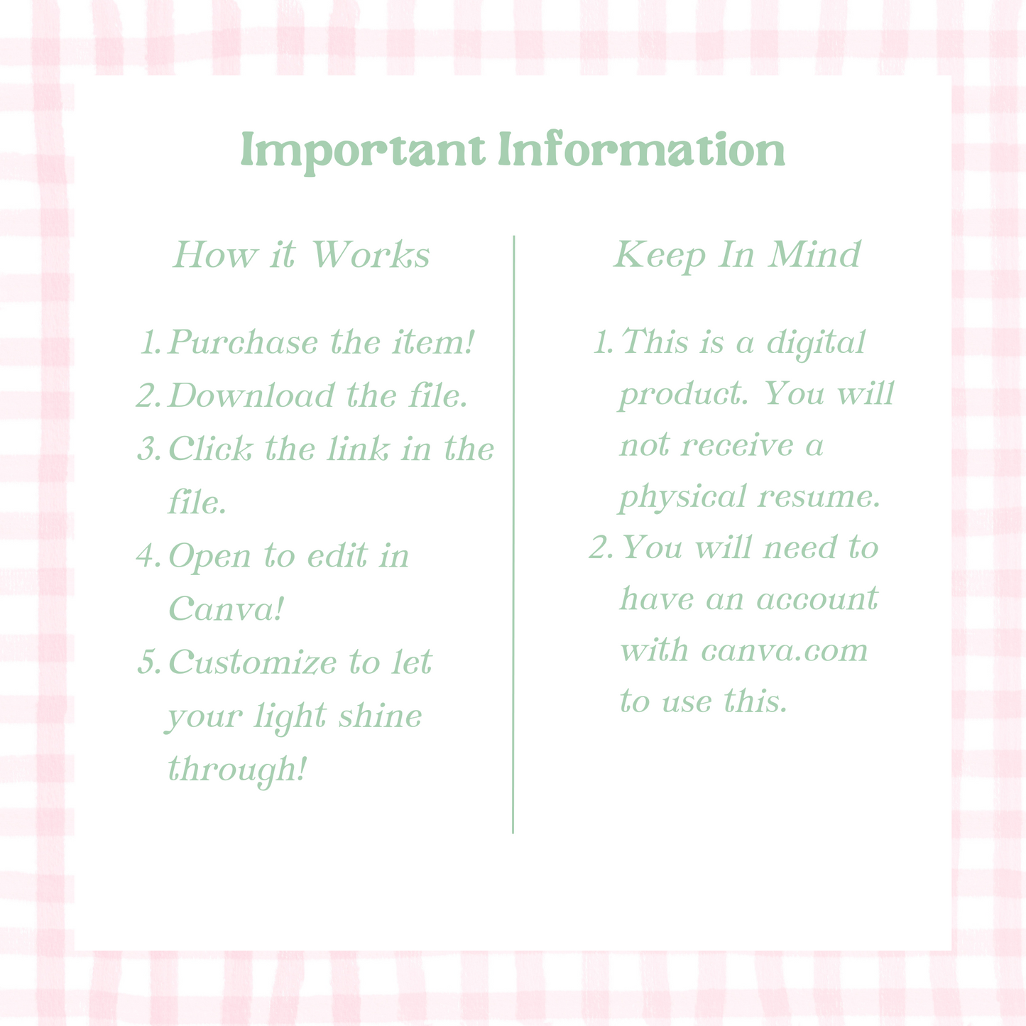 Pink Bow Sorority Resume