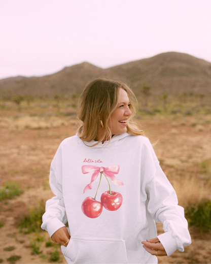 Pink Bow Red Cherry Hoodie