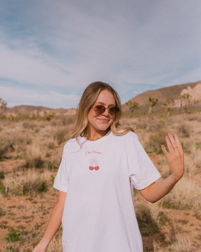 Red Cherry White T-Shirt