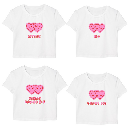 Two Heart Big / Little Crop Top