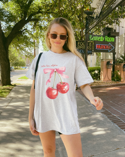 Pink Bow Red Cherry T-Shirt